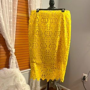 Lined Yellow Skirt